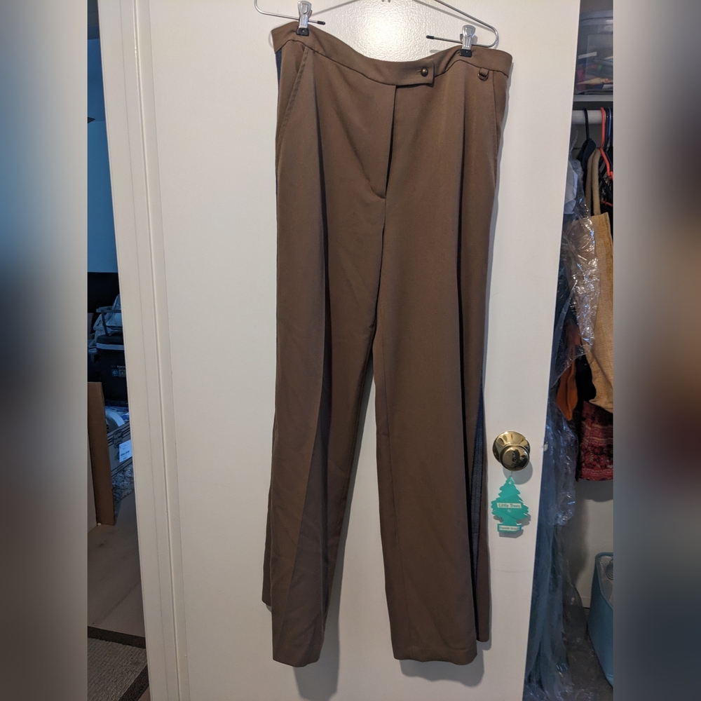 Tracey Reese Wide Leg Trousers Size 12 Brown